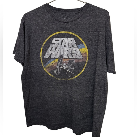 Star Wars Other - Retro High End Star Wars Movie Dark Gray Men’s L Distressed T-Shirt MINTY